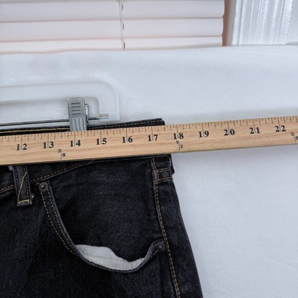 Levis 501 Jeans Mens 38x34(34x31) Black Original Fit Straight Leg Button Fly - Picture 5 of 14